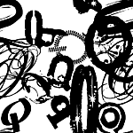 Gehe zur Detailseite des Designs  - Buchstabensuppe aus Qq - schwarz auf weiß -. Mehr Details und Diskussionsstoff gibt es hier. Designimage