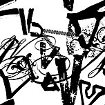 Gehe zur Detailseite des Designs  - Buchstabensuppe aus Vv - schwarz auf weiß -. Mehr Details und Diskussionsstoff gibt es hier. Designimage