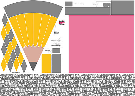 Vergrösserte Ansicht des Stoff-Designs.