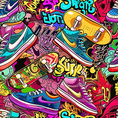 Vergrösserte Ansicht des Stoff-Designs.