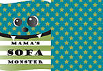 Sofa Monster (30x40cm mit Wunschtext)