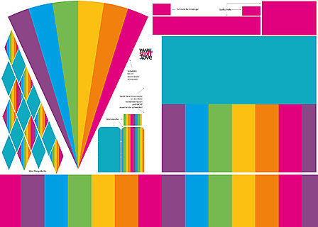 Vergrösserte Ansicht des Stoff-Designs.