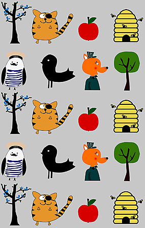 Vergrösserte Ansicht des Stoff-Designs.