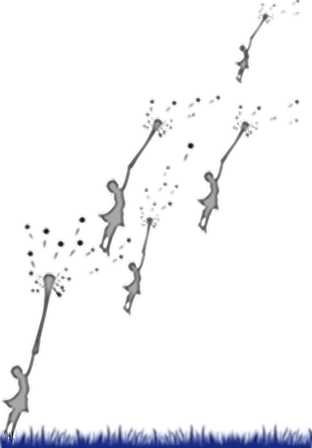 Vergrösserte Ansicht des Stoff-Designs.