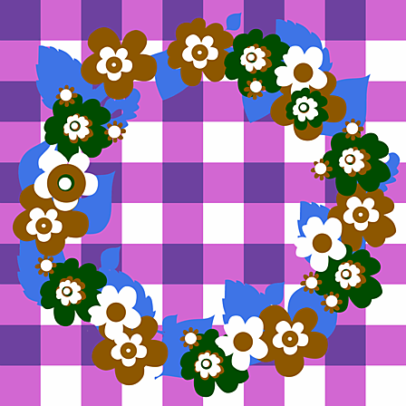 Vergrösserte Ansicht des Stoff-Designs.