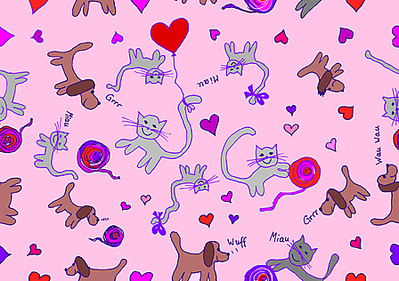 Vergrösserte Ansicht des Stoff-Designs.