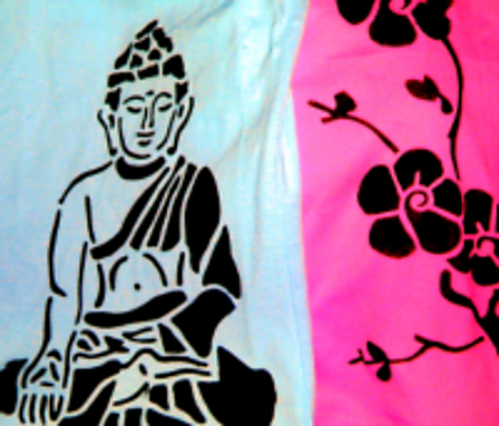 Vergrösserte Ansicht des Stoff-Designs.