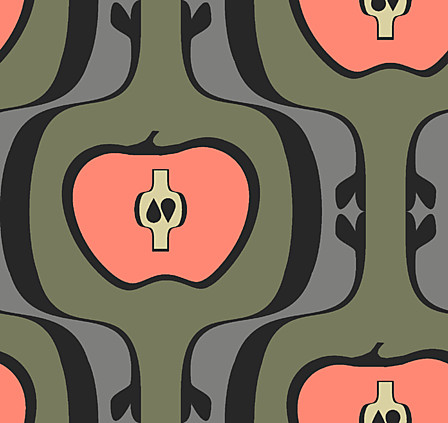 Vergrösserte Ansicht des Stoff-Designs.