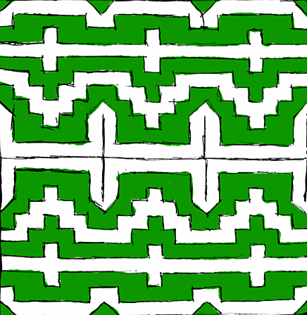 Vergrösserte Ansicht des Stoff-Designs.