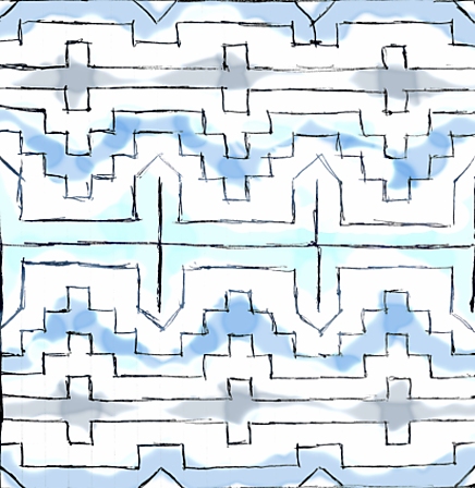 Vergrösserte Ansicht des Stoff-Designs.